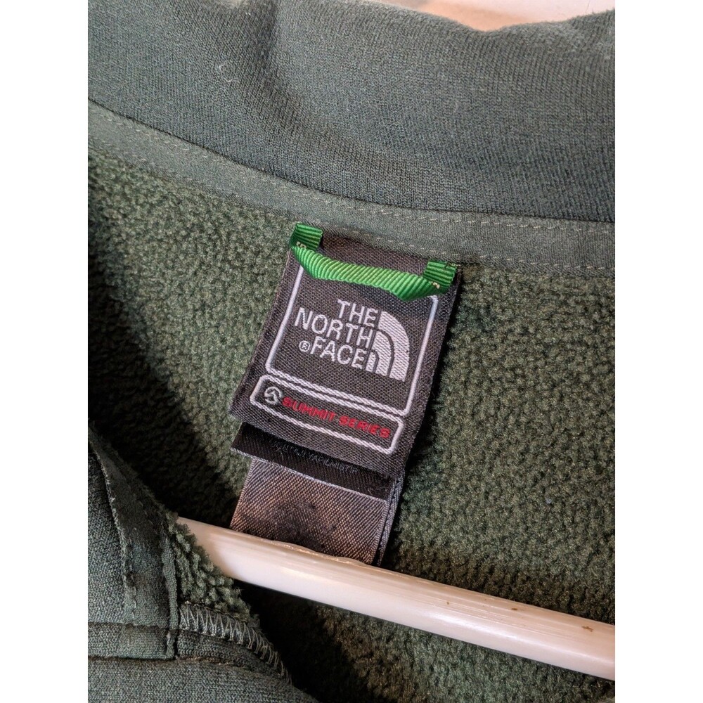 The North Face Summit Series 1/4 Zip Fleece Pullover Green Men's Medium Pocket - Picture 6 of 10